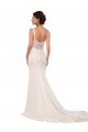 Mermaid V-Neck Lace & Stretch Crepe Chapel Train Ivory Sexy Wedding Dress Barrie