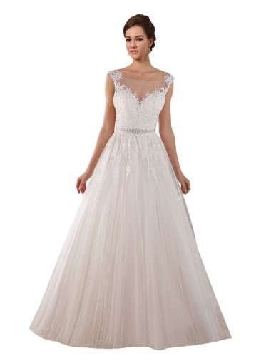 Ball Gown Sweetheart Tulle & Lace Chapel Train Ivory Wedding Dress Barrie