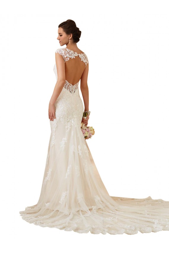 Mermaid Sweetheart Lace Chapel Train Ivory Modern Wedding Dress Barrie