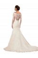 Mermaid Bateau Neck Lace Chapel Train Ivory Sexy Wedding Dress Barrie