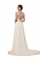 Sheath Sweetheart Soft Chiffon Chapel Train Ivory Wedding Dress Barrie