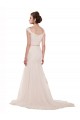 Mermaid Off the Shoulder Tulle Chapel Train Ivory Beach Wedding Dress Barrie