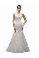 Mermaid Illusion Neck Tulle & Lace Sweep Train Ivory Wedding Dress Barrie