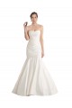 Mermaid Strapless Satin Chapel Train Ivory Beach Wedding Dress Barrie