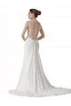 Sheath Sweetheart Soft Chiffon Chapel Train White Beach Wedding Dress Barrie