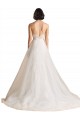 A-Line Sweetheart Tulle Sweep Train Ivory Wedding Dress Barrie