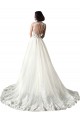 Mermaid Sweetheart Tulle & Lace Chapel Train White Wedding Dress Barrie