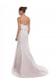 Mermaid Strapless Tulle & Lace Sweep Train Ivory & Pink Beach Wedding Dress Barrie