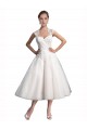A-Line Sweetheart Tulle & Lace Tea Length Ivory Beach Wedding Dress Barrie