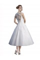 A-Line Sweetheart Tulle & Lace Tea Length Ivory Beach Wedding Dress Barrie