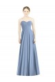 A-Line Sweetheart Soft Chiffon Long Dusty Blue Evening Dress / Bridesmaid Dress Barrie