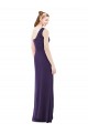 A-Line One Shoulder Soft Chiffon Long Grape Evening Dress / Bridesmaid Dress Barrie