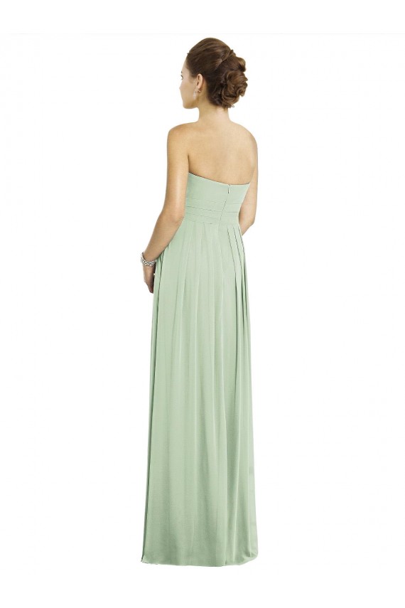 A-Line Sweetheart Soft Chiffon Long Sage Bridesmaid Dress Barrie