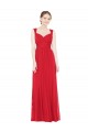 A-Line Sweetheart Chiffon Long Red Bridesmaid Dress / Evening Dress Barrie