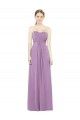 A-Line Sweetheart Soft Chiffon Long Dark Lavender Bridesmaid Dress Barrie