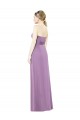 A-Line Sweetheart Soft Chiffon Long Dark Lavender Bridesmaid Dress Barrie