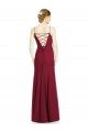 Mermaid Spaghetti Straps Soft Chiffon Long Burgundy Bridesmaid Dress Barrie
