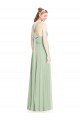 A-Line Halter Neck Chiffon Long Sage Bridesmaid Dress / Evening Dress Barrie