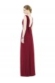 A-Line V-Neck Soft Chiffon Long Royal Blue Bridesmaid Gowns Barrie