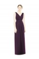 A-Line V-Neck Chiffon Long Grape Bridesmaid Dress / Evening Dress Barrie