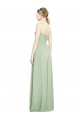 A-Line Strapless Soft Chiffon Long Sage Bridesmaid Dress Barrie