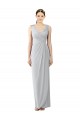 Sheath V-Neck Chiffon Long Frost Bridesmaid Dress / Evening Dress Barrie