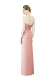 A-Line Strapless Soft Chiffon Long Bliss Pink High Low Bridesmaid Dress Barrie