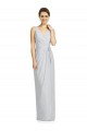Sheath V-Neck Soft Chiffon Long Frost Bridesmaid Dress Barrie
