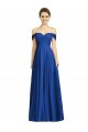 A-Line Sweetheart Soft Chiffon Long Royal Blue Semi Formal Evening Dress / Bridesmaid Dress Barrie