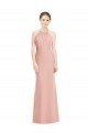 Mermaid Halter Neck Soft Chiffon Long Bliss Pink Bridesmaid Dress Barrie