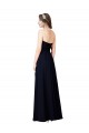 A-Line Sweetheart Soft Chiffon Long Dark Navy Formal Dress / Bridesmaid Dress Barrie