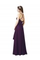 Sheath Sweetheart Soft Chiffon Long Grape Bridesmaid Dress Barrie