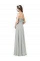 A-Line Sweetheart Soft Chiffon Long Silver Bridesmaid Dresses Barrie