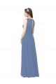 Sheath Sweetheart Soft Chiffon Long Windsor Blue Bridesmaid Dress Barrie