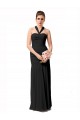 Mermaid Halter Neck Chiffon Long Black Bridesmaid Dress / Evening Dress Barrie