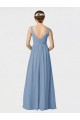 A-Line Sweetheart Soft Chiffon Long Dusty Blue Bridesmaid Dress Barrie