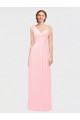 A-Line Sweetheart Soft Chiffon Long Pink Bridesmaid Dress Barrie
