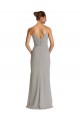 Sheath Sweetheart Soft Chiffon Long Silver Bridesmaid Dress Barrie