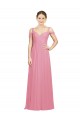 A-Line Sweetheart Soft Chiffon Long Skin Pink Bridesmaid Dress Barrie