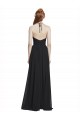 A-Line V-Neck Chiffon Long Dark Navy Formal Dress / Bridesmaid Dress Barrie