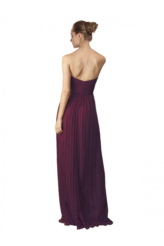 A-Line Sweetheart Soft Chiffon Long Grape Bridesmaid Dress / Formal Dress Barrie