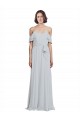 A-Line Spaghetti Straps Soft Chiffon Long Frost Formal Dress / Bridesmaid Dress Barrie