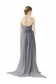 A-Line Sweetheart Chiffon Long Slate Grey Bridesmaid Dress / Evening Dress Barrie