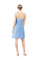 A-Line Strapless Soft Chiffon Knee Length Periwinkle Bridesmaid Dress Barrie