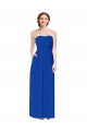 Sheath Sweetheart Soft Chiffon Long Royal Blue Bridesmaid Dress Barrie