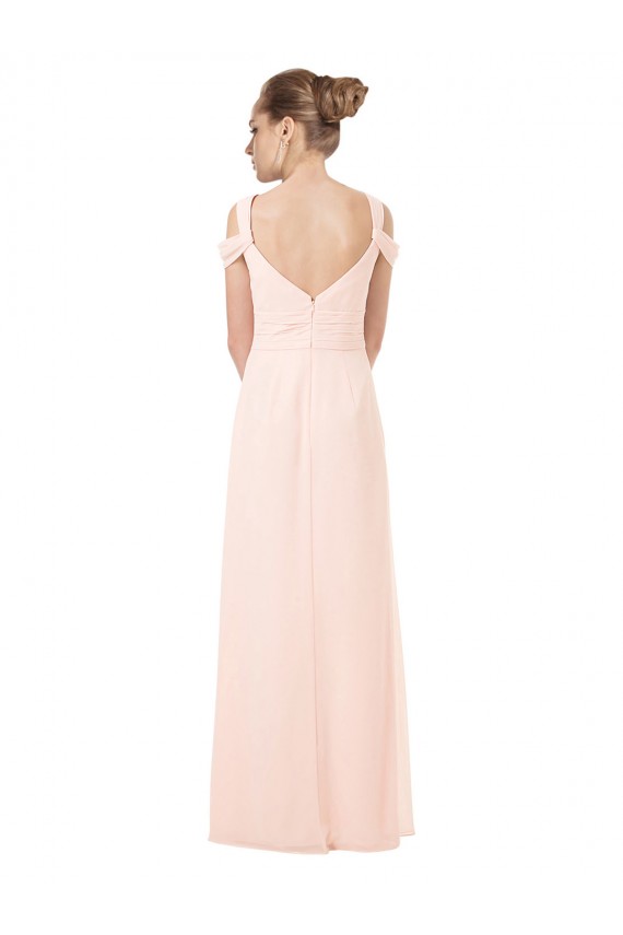 A-Line Sweetheart Chiffon Long Pink Bridesmaid Dress / Evening Dress Barrie