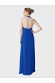 A-Line Halter Neck Soft Chiffon Long Royal Blue Evening Dress / Bridesmaid Dress Barrie