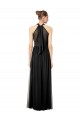 A-Line Halter Neck Soft Chiffon Long Hunter Bridesmaid Dress Barrie