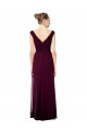 A-Line V-Neck Soft Chiffon Long Royal Blue Bridesmaid Dresses Barrie