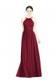 A-Line Halter Neck Chiffon Long Burgundy Formal Dress / Bridesmaid Dress Barrie